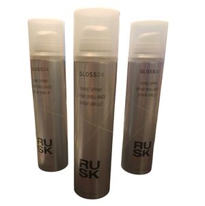 Rusk Pro Gloss 04 Shine Spray- Prevents Frizz -Lot of Three -Alcohol Free